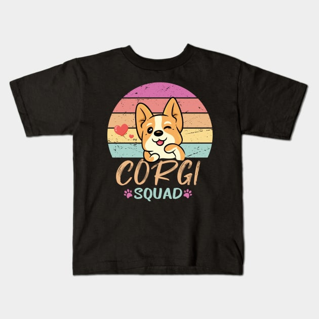 Corgi Squad Dog Lovers Kids T-Shirt by GShow